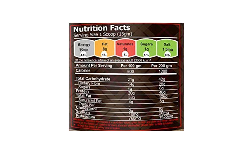 Delicieux All Natural Flax Almond Butter   Glass Jar  200 grams